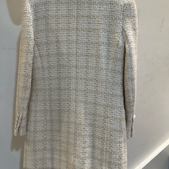 Saint Laurent Long Coat in Silk Tweed and Wool like New - Picture 5 of 15